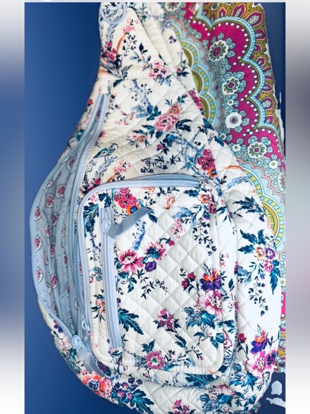 Vera Bradley Quilted Floral Sling Bag - Multi Floral, Excellent Condition
